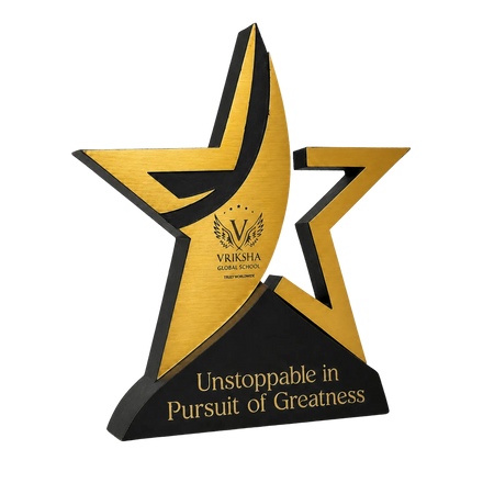 Star Performer Award | Custom Wood & Acrylic Trophy India