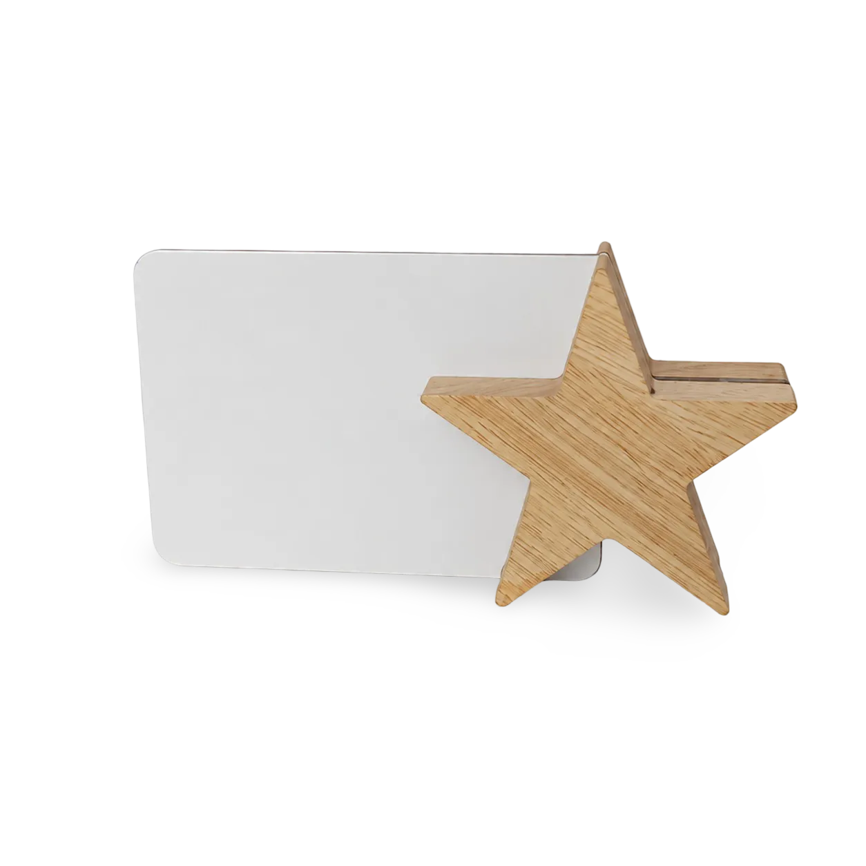 Wooden star-shaped student leadership certificate holder