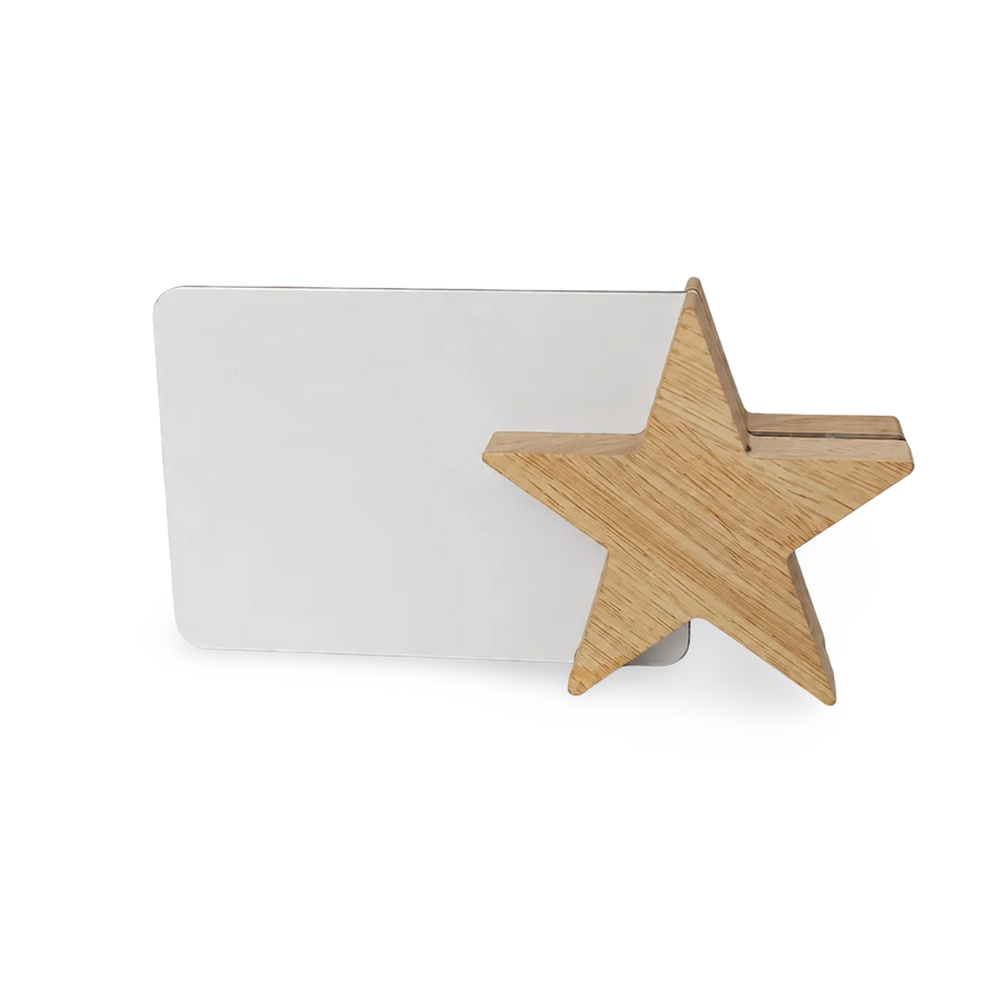 Wooden star-shaped student leadership certificate holder