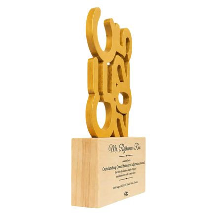 Custom Wooden Memento Trophy | Education Award