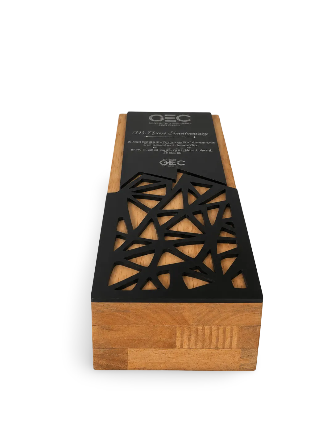 Wooden mementos wooden memento trophy for chief guest recognition India	